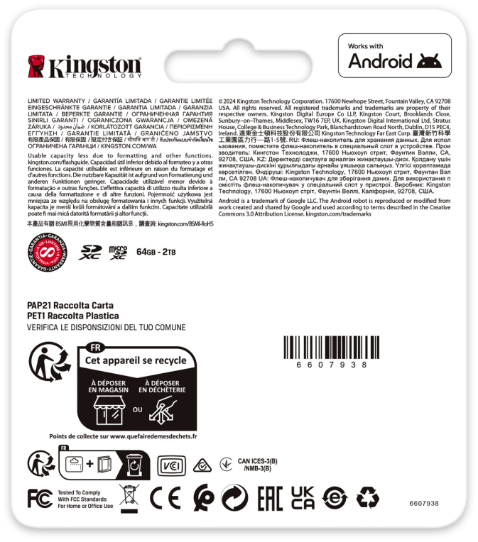 Kingston Technology Tarjeta microSDXC Canvas Go Plus Gen4 de 256 GB, 200 MB/s, A2 U3 V30 y adaptador