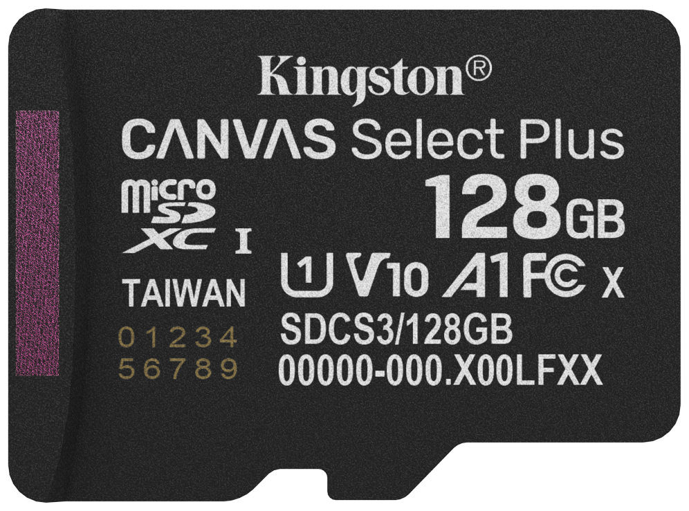 Kingston Technology 128GB microSDXC Canvas Select Plus Gen3 150MB/s A1 (Incluye adaptador de SD)