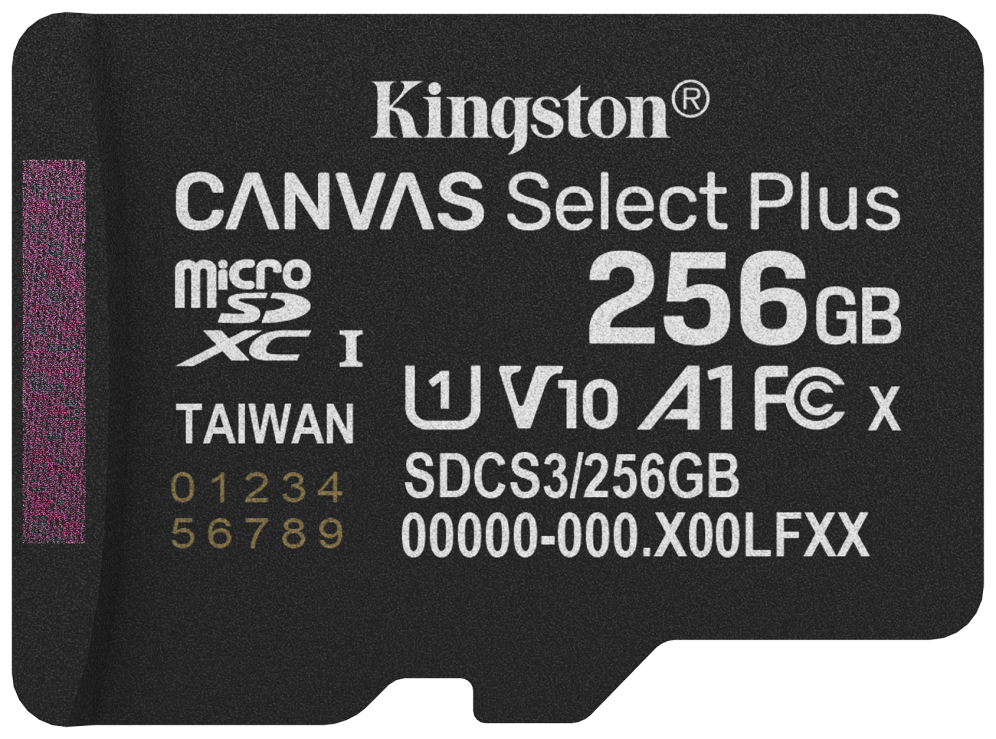 Kingston Technology 256GB microSDXC Canvas Select Plus Gen3 150MB/s A1 (Incluye adaptador de SD)