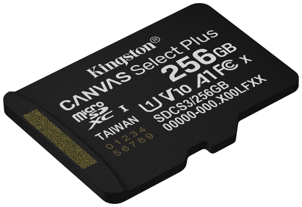 Kingston Technology 256GB microSDXC Canvas Select Plus Gen3 150MB/s A1 (Incluye adaptador de SD)