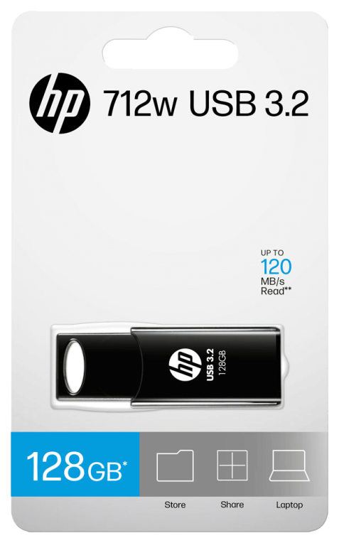HP 712w unidad flash USB 128 GB USB tipo A 3.2 Gen 1 (3.1 Gen 1) Negro