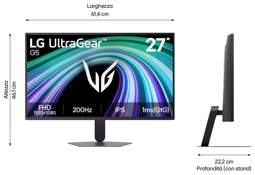 LG 27G523B-B pantalla para PC 68,6 cm (27") 1920 x 1080 Pixeles Full HD LCD Negro