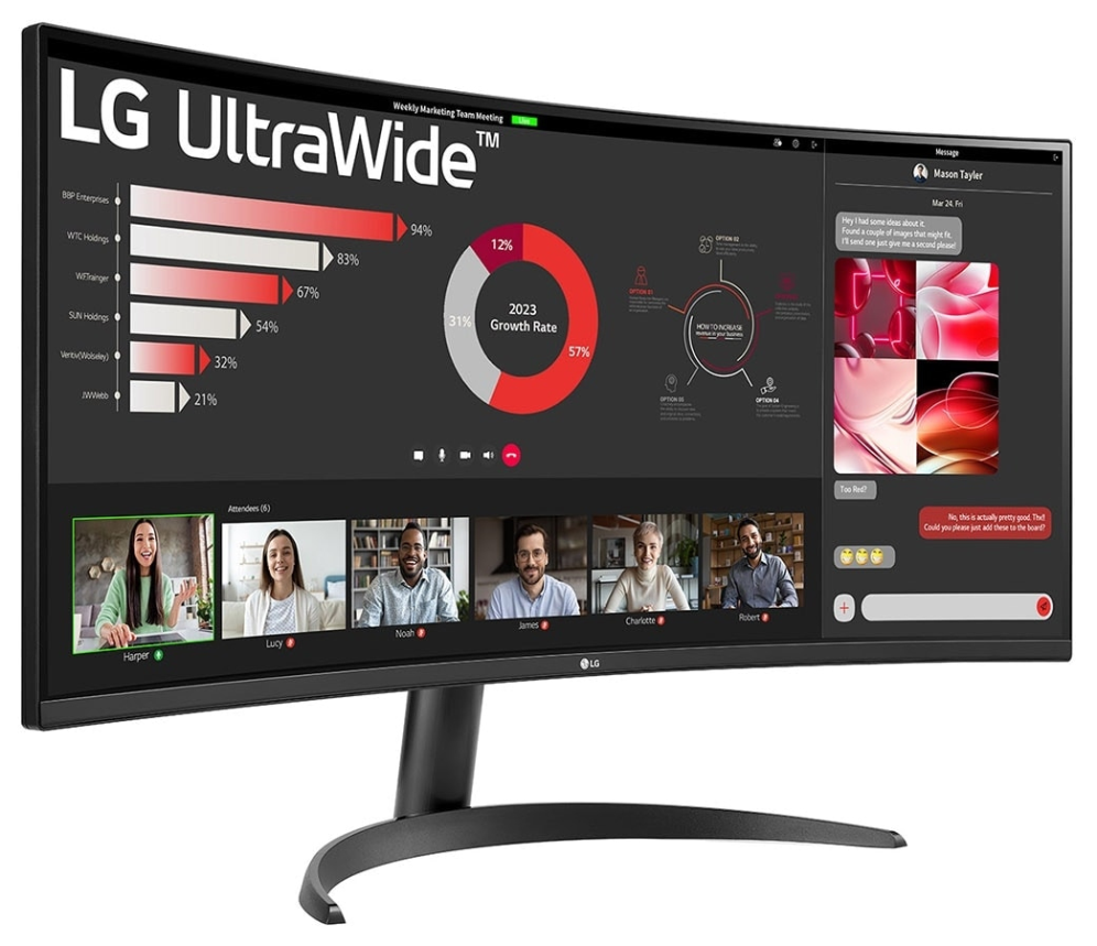 LG 34WR50QK-B pantalla para PC 86,4 cm (34") 3440 x 1440 Pixeles Wide Quad HD Negro