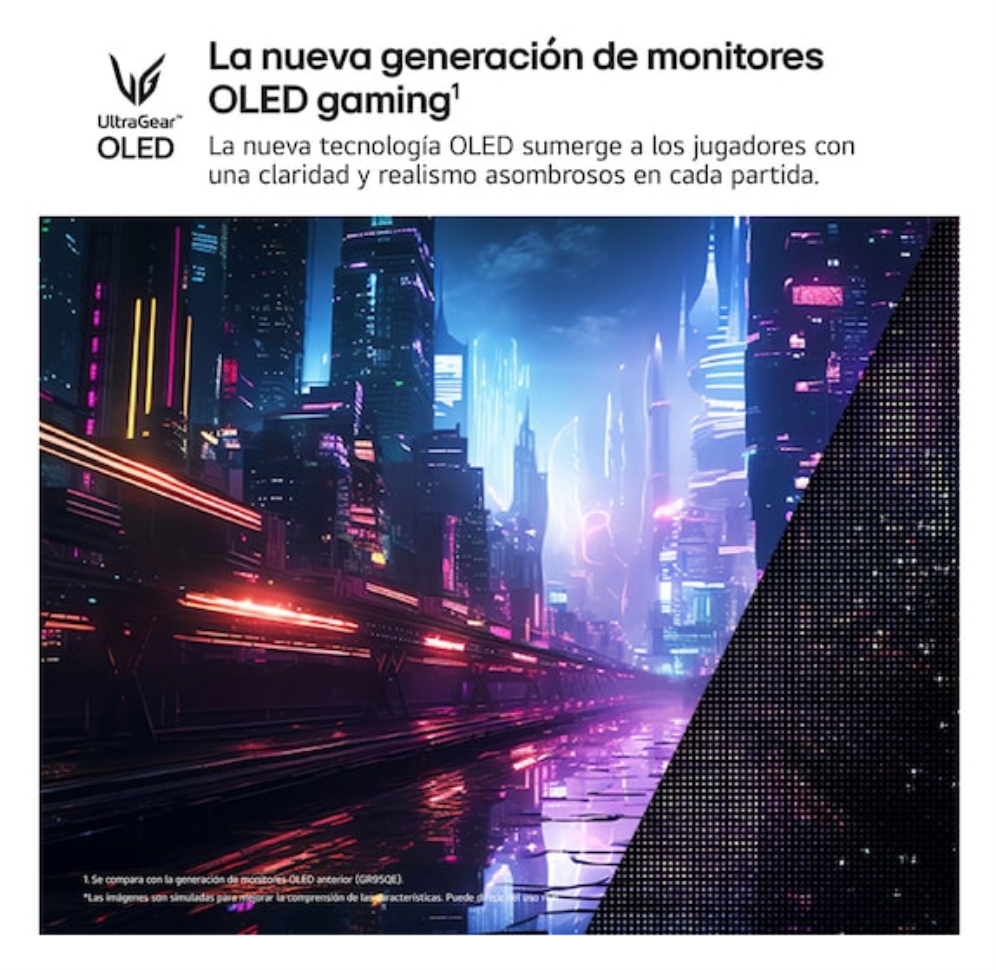 LG 27GX704A-B pantalla para PC 68,6 cm (27") 2560 x 1440 Pixeles Quad HD OLED Negro