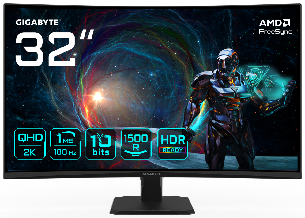 GIGABYTE GS32QCA 31.5" Monitor Curvo para Gaming QHD