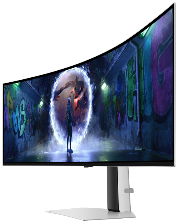Samsung G93SD pantalla para PC 124,5 cm (49") 5120 x 1440 Pixeles Dual QHD OLED Plata