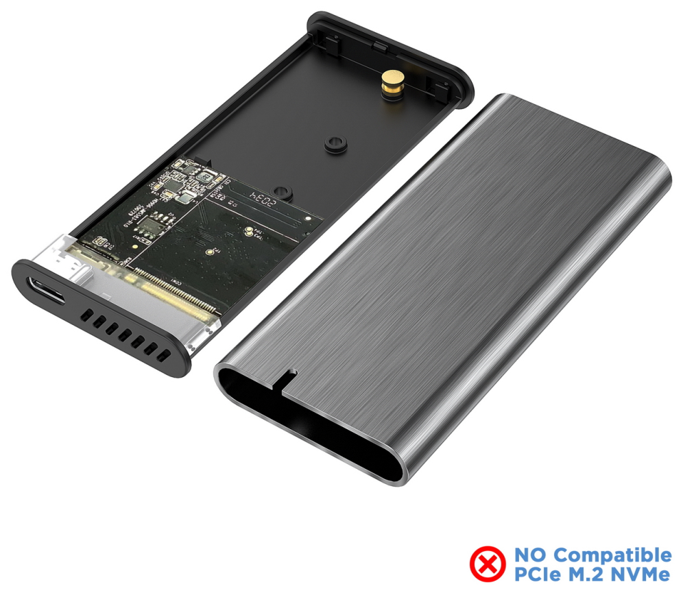AISENS Caja Externa M.2 (NGFF) ASM2-007GRY SATA A USB3.1 Gen1, Gris