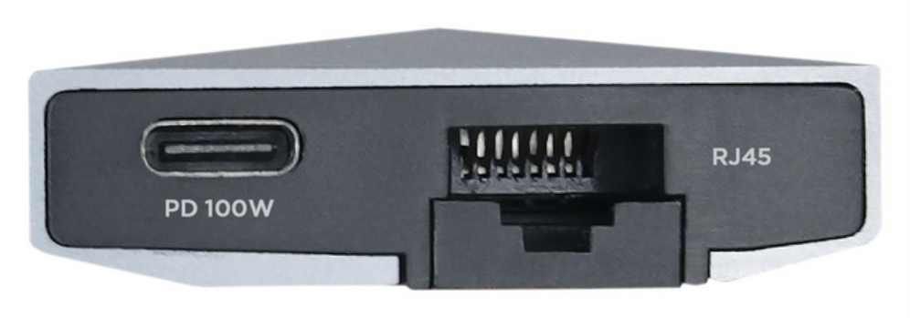 AISENS USB-C Dock 9 en 1, USB-C a 1x HDMI, 1xRJ45, 3x USB, 1x PD, 1x Audio, 1x SD, 1x Micro SD, Gris, 15 cm