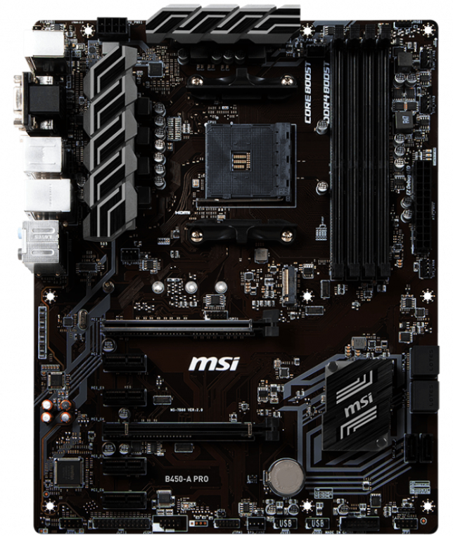 MSI B450-A-PRO AMD B450 Zócalo AM4 ATX