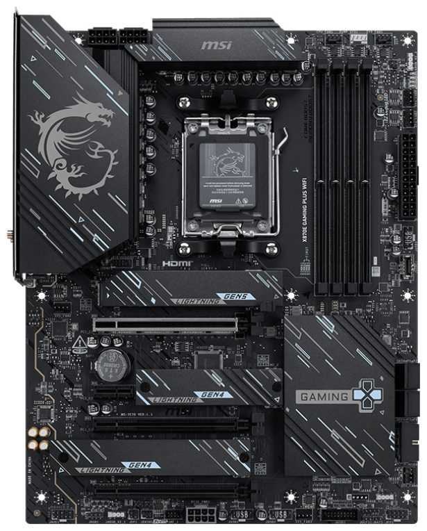 MSI X870E GAMING PLUS WIFI placa base AMD X870E Zócalo AM5 ATX