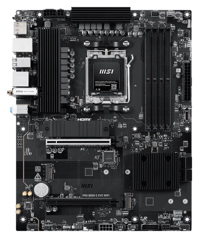 MSI PRO B850-S EVO WIFI placa base AMD B850 Zócalo AM5 ATX