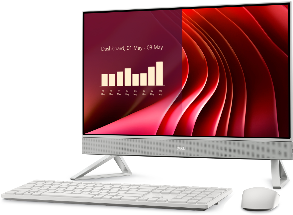 DELL EC24250 Intel Core 5 120U 60,5 cm (23.8") 1920 x 1080 Pixeles PC todo en uno 16 GB DDR5-SDRAM 512 GB SSD Windows 11 Pro Wi-Fi 6E (802.11ax) Blanco