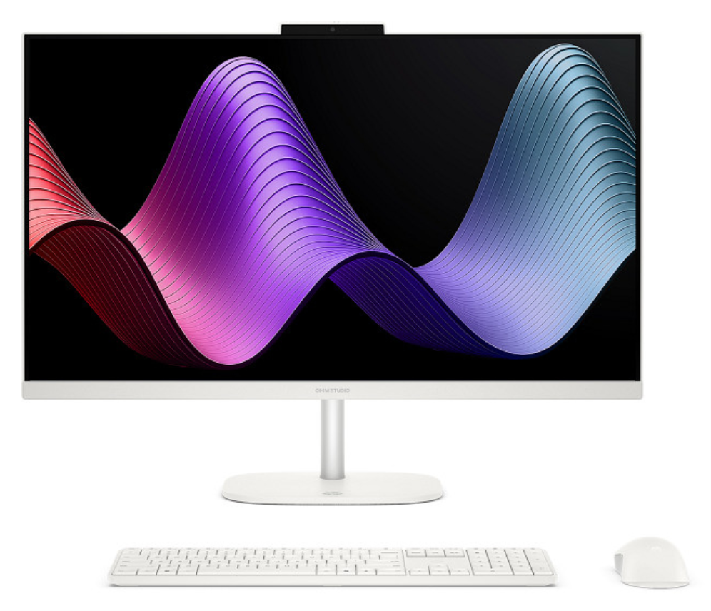 HP OmniStudio All-in-One Desktop 27-cu0033ns PC Intel Core 5 120U 68,6 cm (27") 1920 x 1080 Pixeles 24 GB DDR5-SDRAM 1 TB SSD FreeDOS Wi-Fi 6 (802.11ax) Blanco