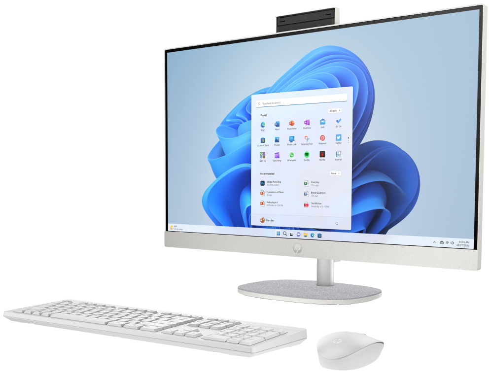 HP 27 inch All-in-One 27-cr0129ns PC Intel® Core™ i5 i5-1335U 68,6 cm (27") 1920 x 1080 Pixeles 16 GB DDR4-SDRAM 512 GB SSD FreeDOS Wi-Fi 6 (802.11ax) Blanco