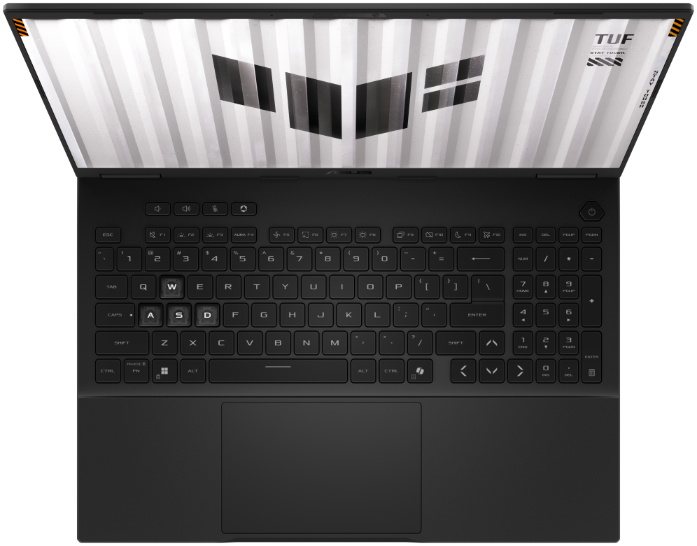 ASUS TUF Gaming F16 TUF608JPR-QT187 - Ordenador Portátil Gaming de 16" WQXGA 165Hz (Intel Core i7-14650HX, 16GB RAM, 1TB SSD, RTX 5070 8GB, Sin Sistema Operativo) Gris Jager - Teclado QWERTY español