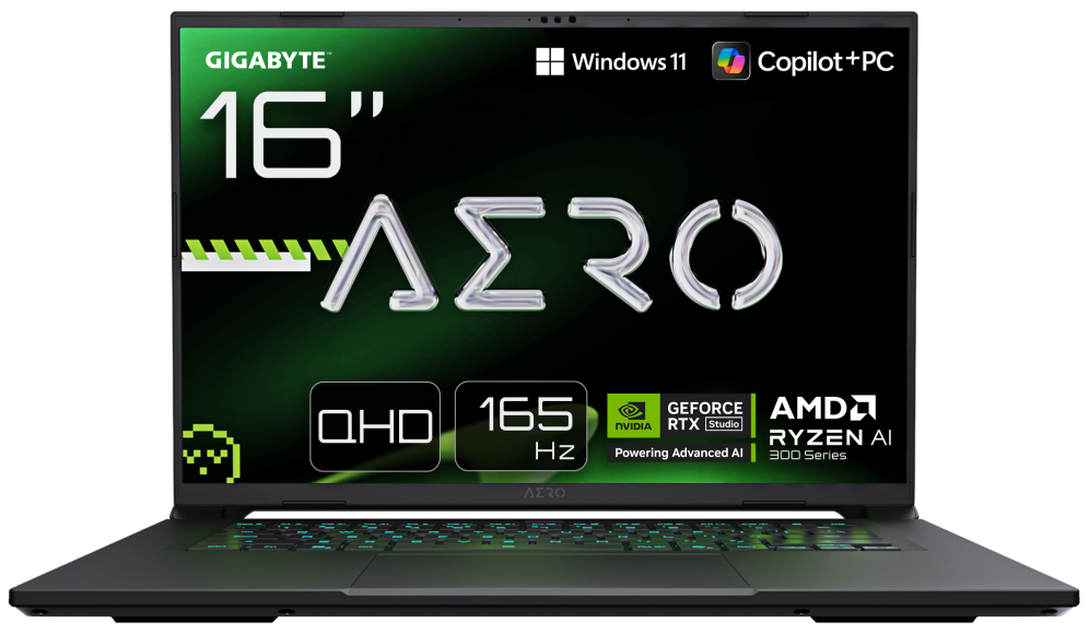 GIGABYTE AERO X16 1VH93PTC94AH ordenador portatil AMD Ryzen AI 7 350 Portátil 40,6 cm (16") WQXGA 16 GB DDR5-SDRAM 1 TB SSD NVIDIA GeForce RTX 5060 Wi-Fi 6E (802.11ax) Windows 11 Home Portugués Gris