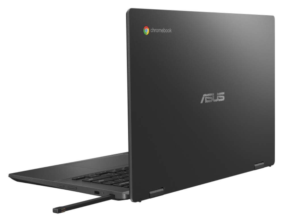 ASUS Chromebook CM14 Flip CL1402FM2A-EC0286 - Ordenador Portátil 14" Full HD (MediaTek Kompanio 520, 8GB RAM, 128GB eMMC, ARM Mali-G52 MC2, ChromeOS) Gris Gravidad - Teclado QWERTY español