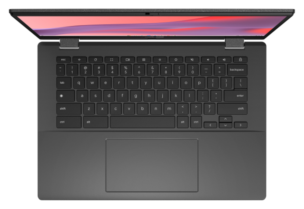 ASUS Chromebook CM14 Flip CL1402FM2A-EC0286 - Ordenador Portátil 14" Full HD (MediaTek Kompanio 520, 8GB RAM, 128GB eMMC, ARM Mali-G52 MC2, ChromeOS) Gris Gravidad - Teclado QWERTY español
