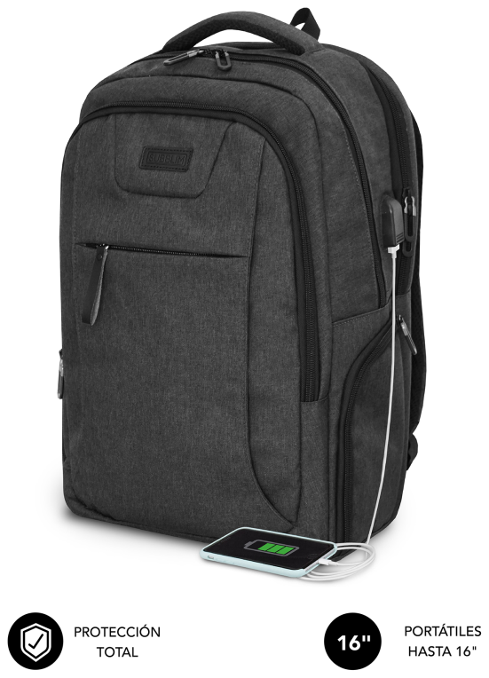 SUBBLIM Mochila ordenador Professional Air Padding Backpack 16"