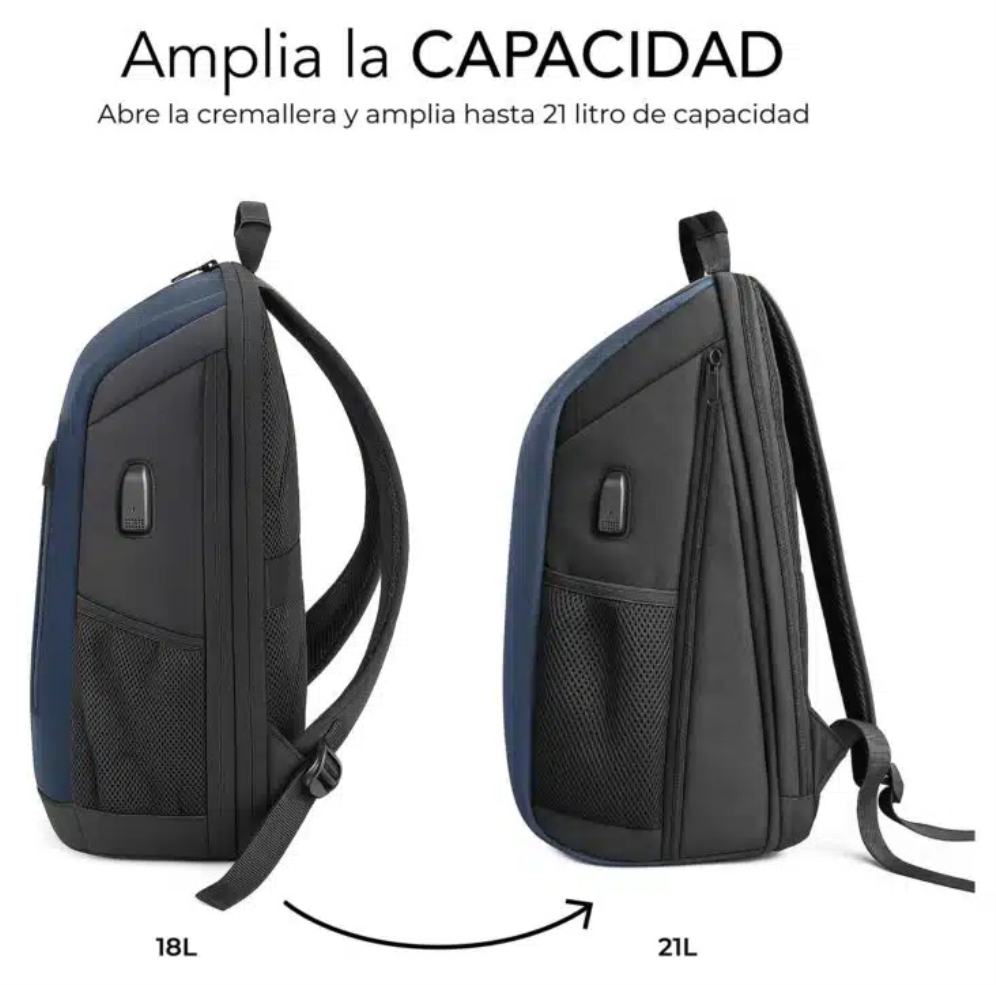 SUBBLIM Nomad Xpand Air Padding mochila City backpack Azul Poliéster reciclado