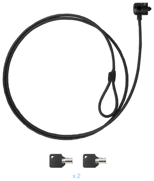 TooQ Cable de Seguridad con Llave para Portátiles 1.5 metros, Gris Oscuro