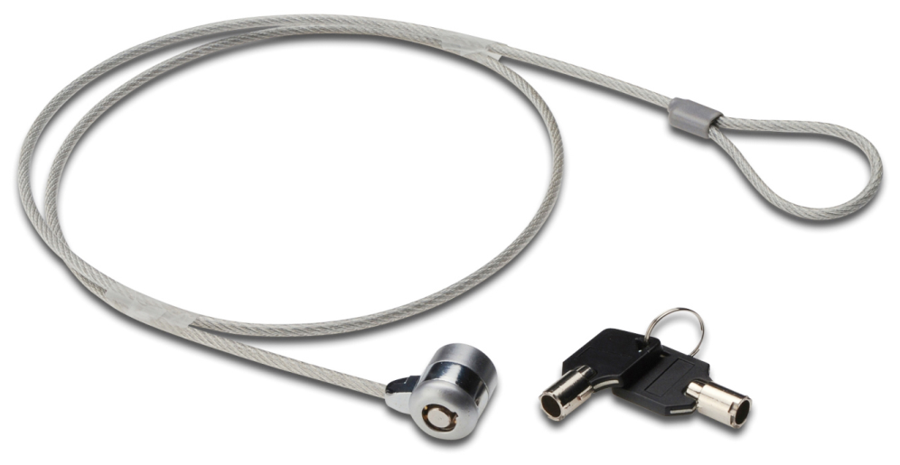 Ewent EW1242 cable antirrobo Negro, Acero inoxidable 1,5 m