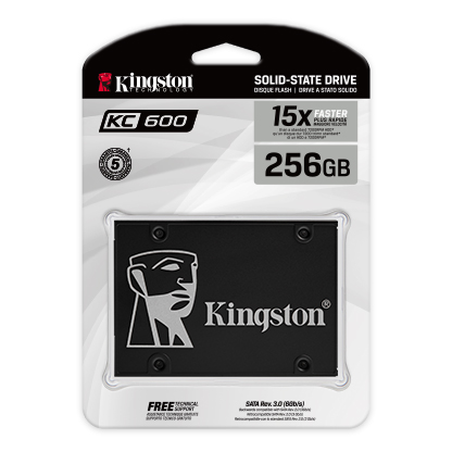 DISCO DURO INTERNO SSD KINGSTON KC600 256GB 2.5" SATA 6GB/S