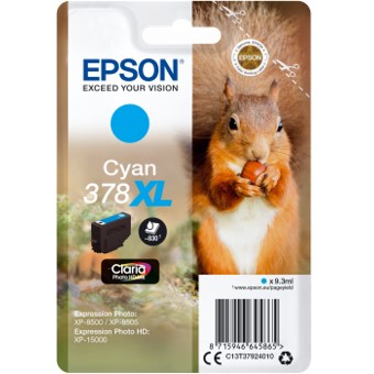 CARTUCHO TINTA EPSON C13T37924010 SINGLEPACK CIAN 378XL CLARIA PHOTO HD INK ARDILLA