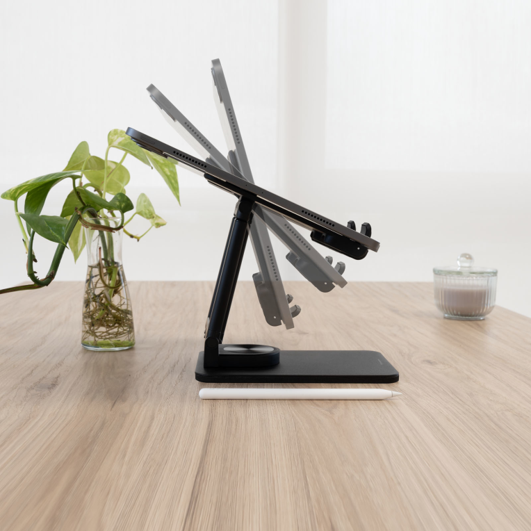 TooQ Soporte de Sobremesa Ajustable para Móvil o Tablet de hasta 12,9”