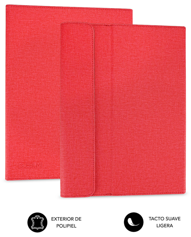 SUBBLIM Funda Tablet Clever Stand Tablet Case 10,1" Red