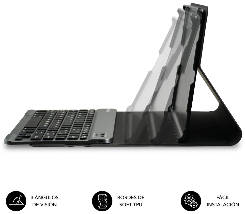 SUBBLIM Funda Tablet Keytab Pro Samsung Galaxy Tab A11 + Negro 11" Teclado BT Extraible