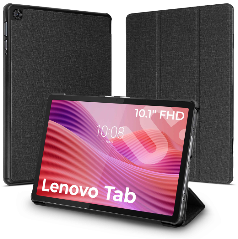 SUBBLIM Funda Tablet Shock Case Compatible con Lenovo Tab 2025 Negro 10,1" SmartCover