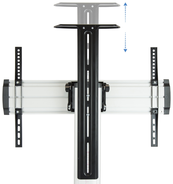 TooQ FS1870M-B soporte para pantalla de señalización 94 cm (37") Negro, Plata