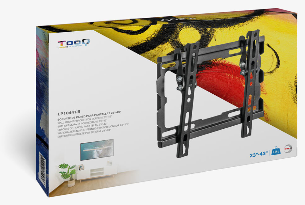 TooQ LP1044T-B soporte para TV 109,2 cm (43") Negro