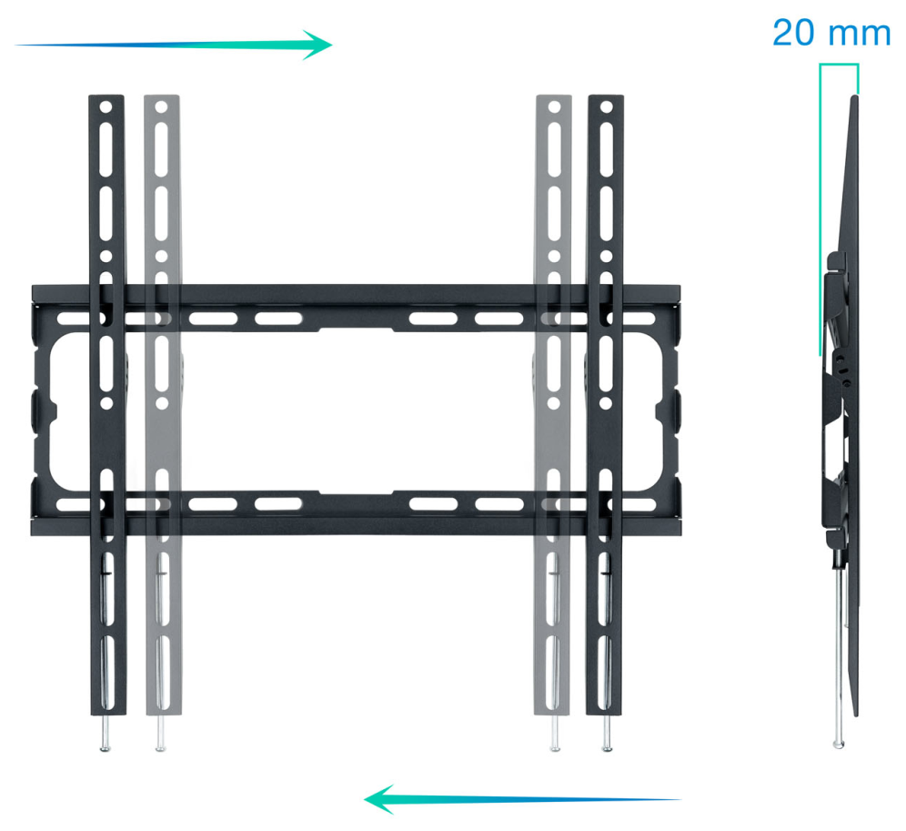 TooQ LP1070F-B soporte para TV 177,8 cm (70") Negro