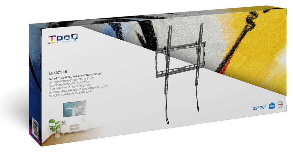 TooQ LP1071T-B soporte para TV 177,8 cm (70") Negro