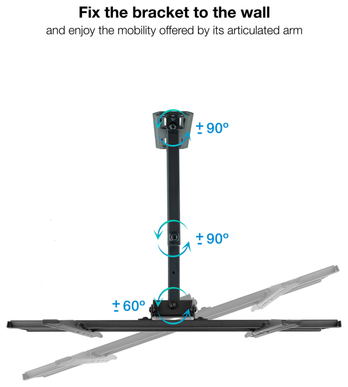 TooQ Soporte de pared para pantallas 32”- 55”