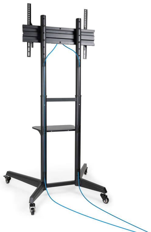 TooQ RAMSÉS Soporte de Suelo con Ruedas para Pantallas 37"- 70", Negro