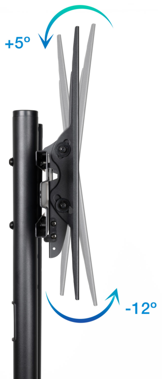 TooQ RAMSÉS Soporte de Suelo con Ruedas para Pantallas 37"- 70", Negro