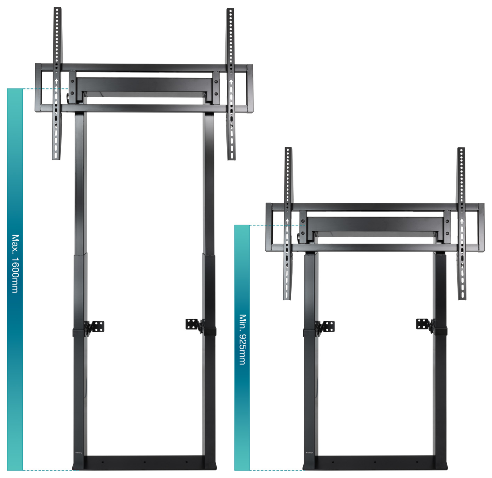 TooQ HIPERIÓN Soporte de Suelo/Pared Fijo para Pantallas 55"-100", Negro