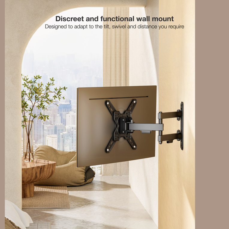 TooQ Soporte de Pared para Pantallas 13"-43", Negro