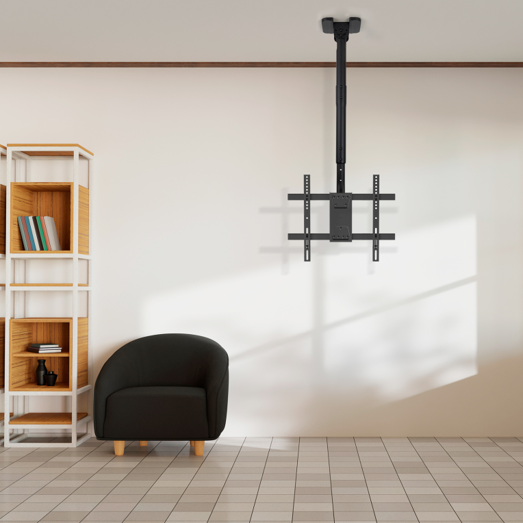 TooQ Soporte de Techo para Pantallas 32"-75", Negro