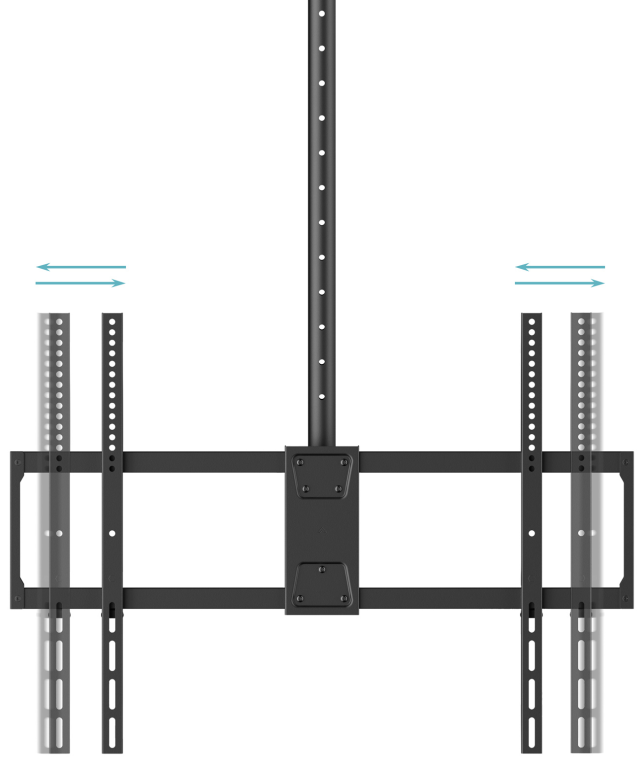 TooQ Soporte de Techo Extensible para Pantallas 50"-100", Negro