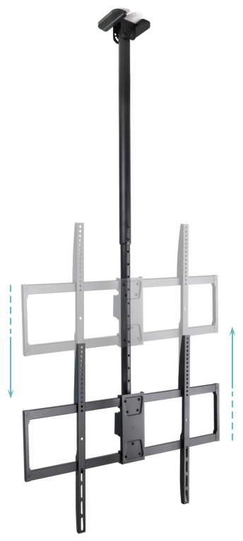 TooQ Soporte de Techo Extensible para Pantallas 50"-100", Negro