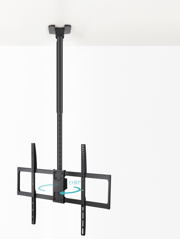 TooQ Soporte de Techo Extensible para Pantallas 50"-100", Negro