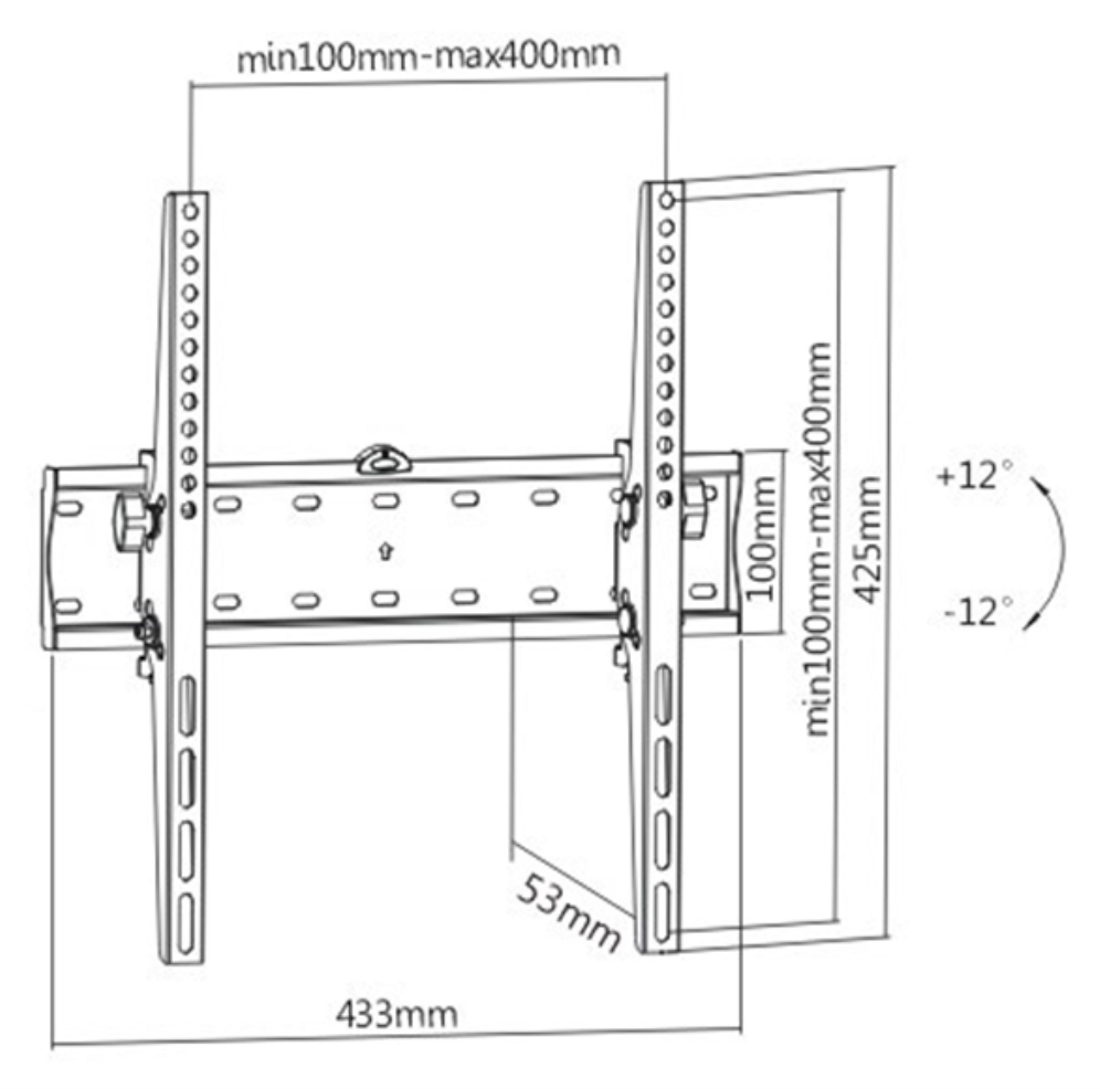 Gembird WM-55T-02 soporte para TV 139,7 cm (55") Negro