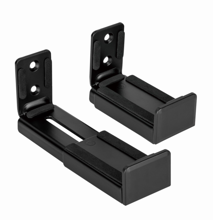 Gembird WM-SB-01 soporte de altavoz Pared Acrilonitrilo butadieno estireno (ABS), Acero Negro