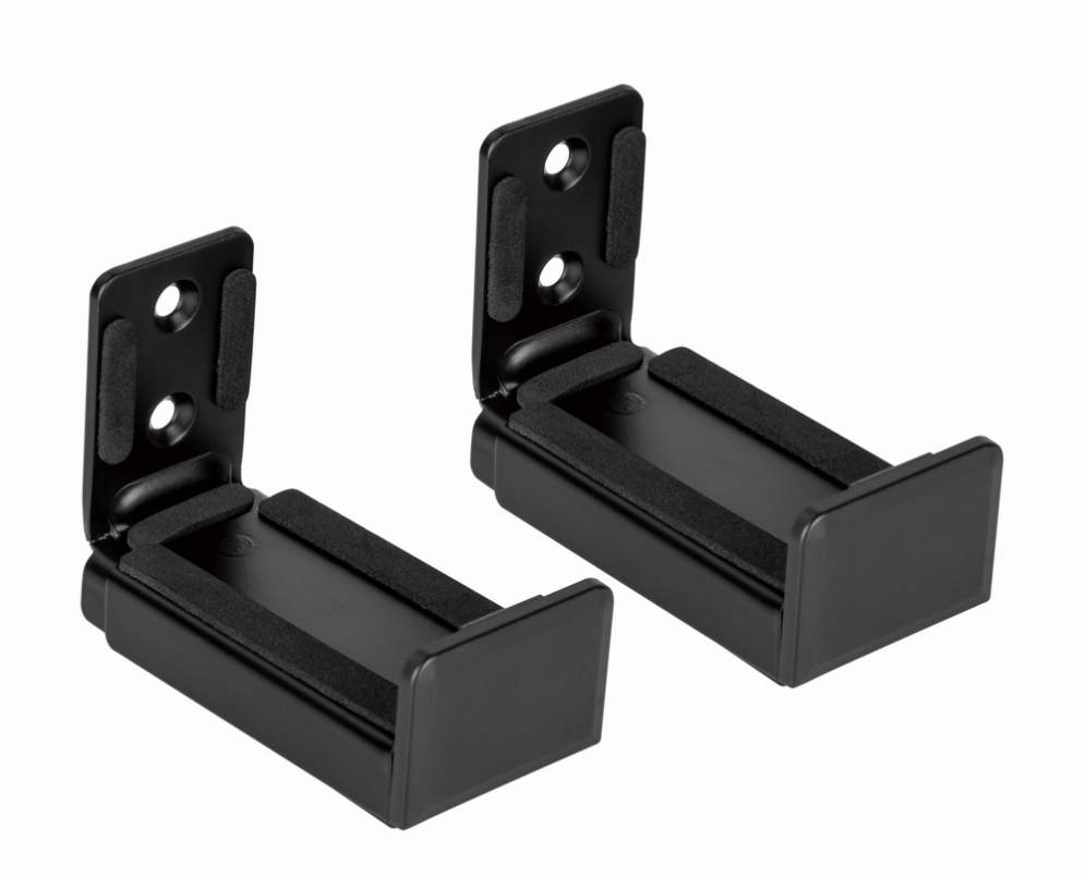 Gembird WM-SB-01 soporte de altavoz Pared Acrilonitrilo butadieno estireno (ABS), Acero Negro