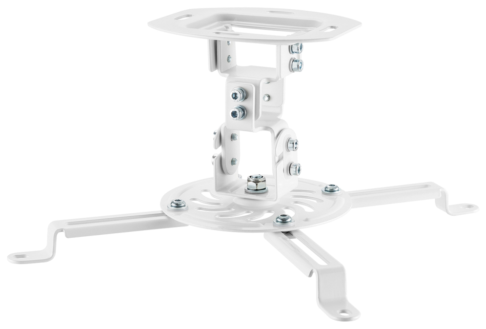 AISENS Soporte Universal Giratorio, Inclinable de Techo para Proyector 13.5Kg, Blanco