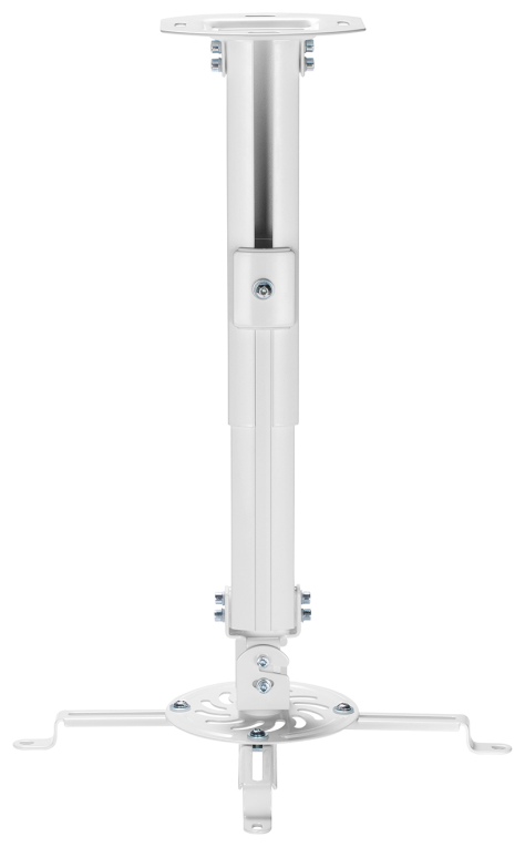AISENS Soporte Universal Giratorio, Inclinable y Extensible de Techo para Proyector 13.5Kg, Blanco
